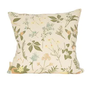 June & December - Herbal Tea Garden Pillow w/ Faux Down Insert