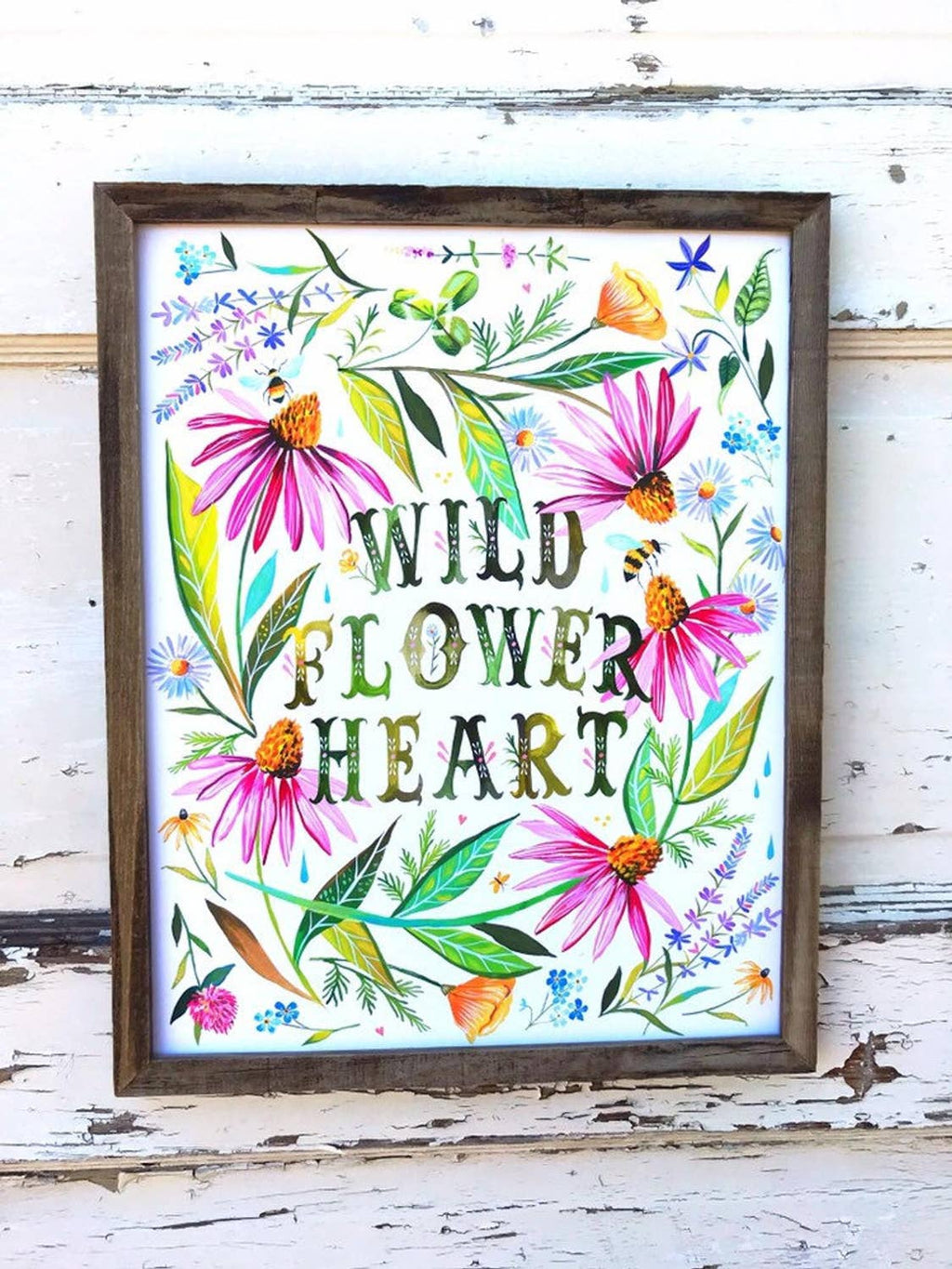 Wildflower Heart Print